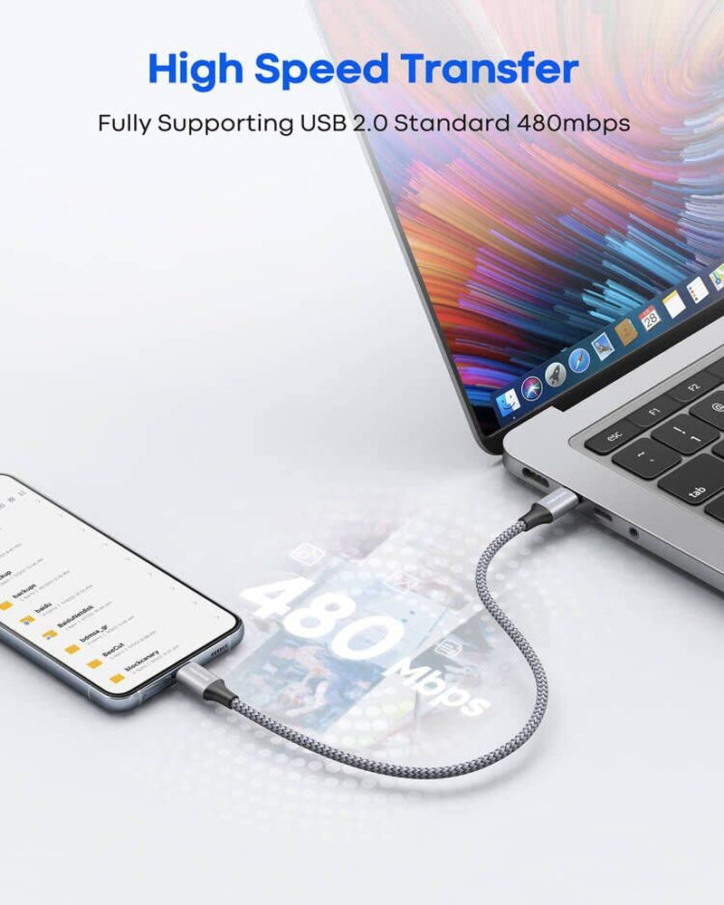 1Ft, 2 Pack Short USB C to USB C Cable Fast Charging 60W, PD Type C Charger Cord for Iphone 16 15 Pro Max Plus, for Samsung Galaxy S24 S23 S22 Ultra Z Flip6/Fold6, for Macbook/Ipad Pro
