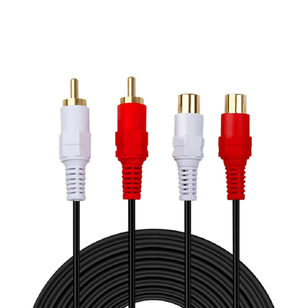RCA Extension Cable, 2RCA Male to 2RCA Female Stereo Audio Cables for Home Theater, HDTV, Amplifiers, Hi-Fi Systems (50FT/15M)