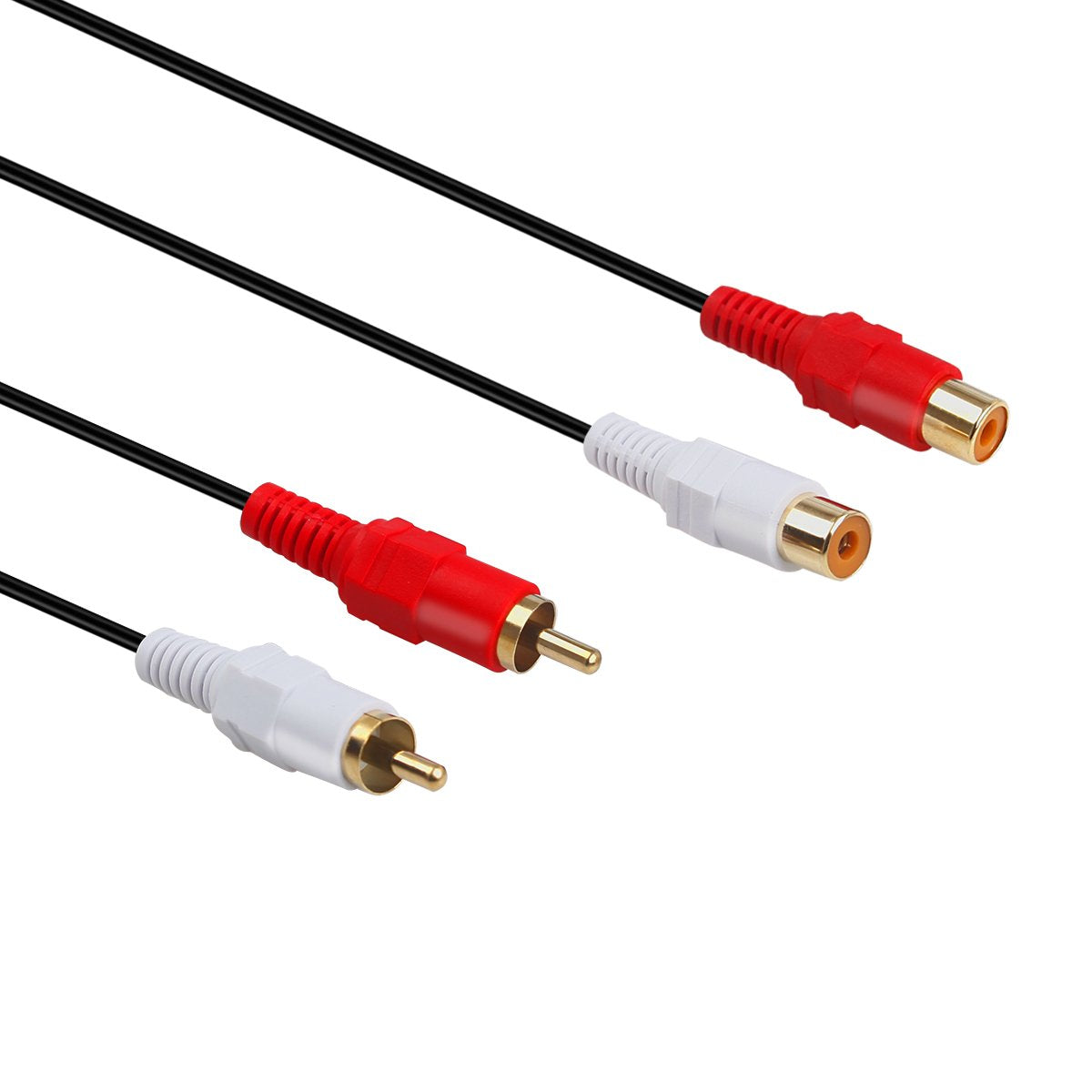 RCA Extension Cable, 2RCA Male to 2RCA Female Stereo Audio Cables for Home Theater, HDTV, Amplifiers, Hi-Fi Systems (50FT/15M)