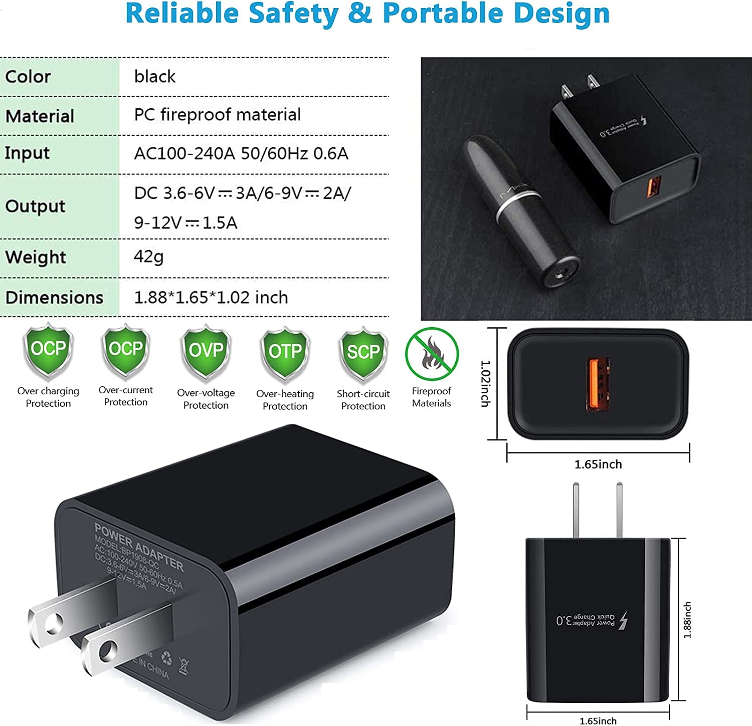 Type C Charger Fast Charger for Samsung Galaxy S25 S24 S23 S22 S21 A15 A54 A14 A53 A13,LG Stylo 6 5,Quick Charge 3.0 Car Charger Wall Adapter +3FT 6FT USB C Cable
