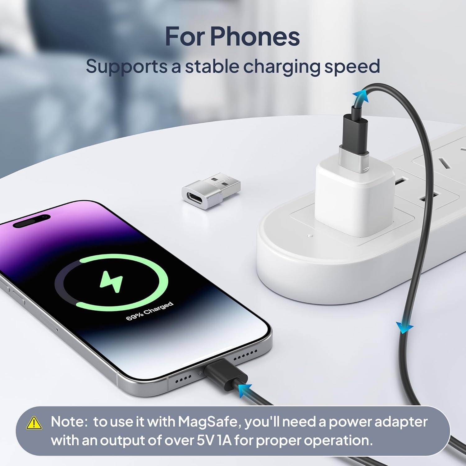 for Iphone 16 16E 15 Pro Max Car Charger Adapter 3Pack,Usb Male to USB Type C Female Cable Converter for Apple 14 Plus,Iwatch 10,Airpods 4,Ipad 11 Mini 7 Air 6,Samsung Galaxy S25 S24 A55,17