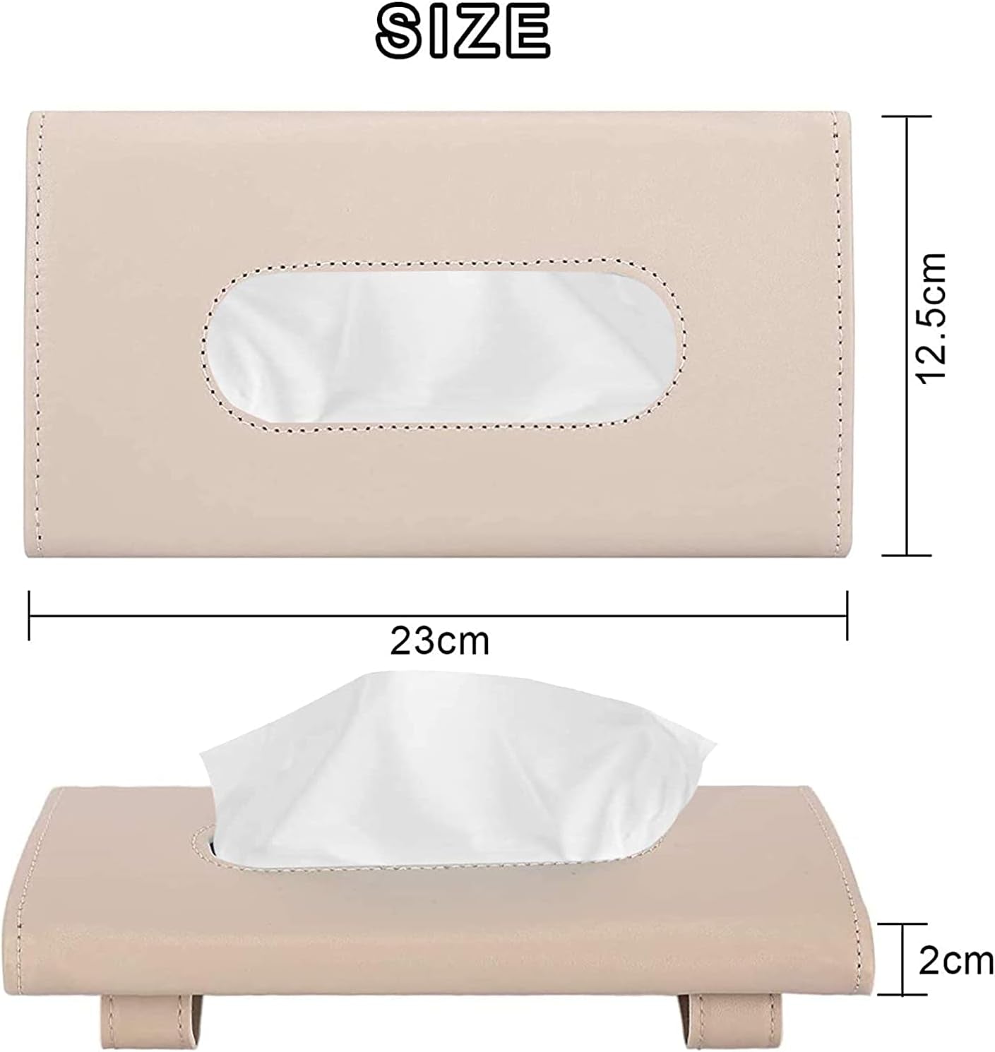 Car Tissue Holder for Car ​Visor,Car Tissue Box,Car Visor Tissue Holder,Pu Tissue Holder for Car, Tissue Box Holder Car Assecories for Men Women,Car Visor Tissue Holder Storage Cases for Car