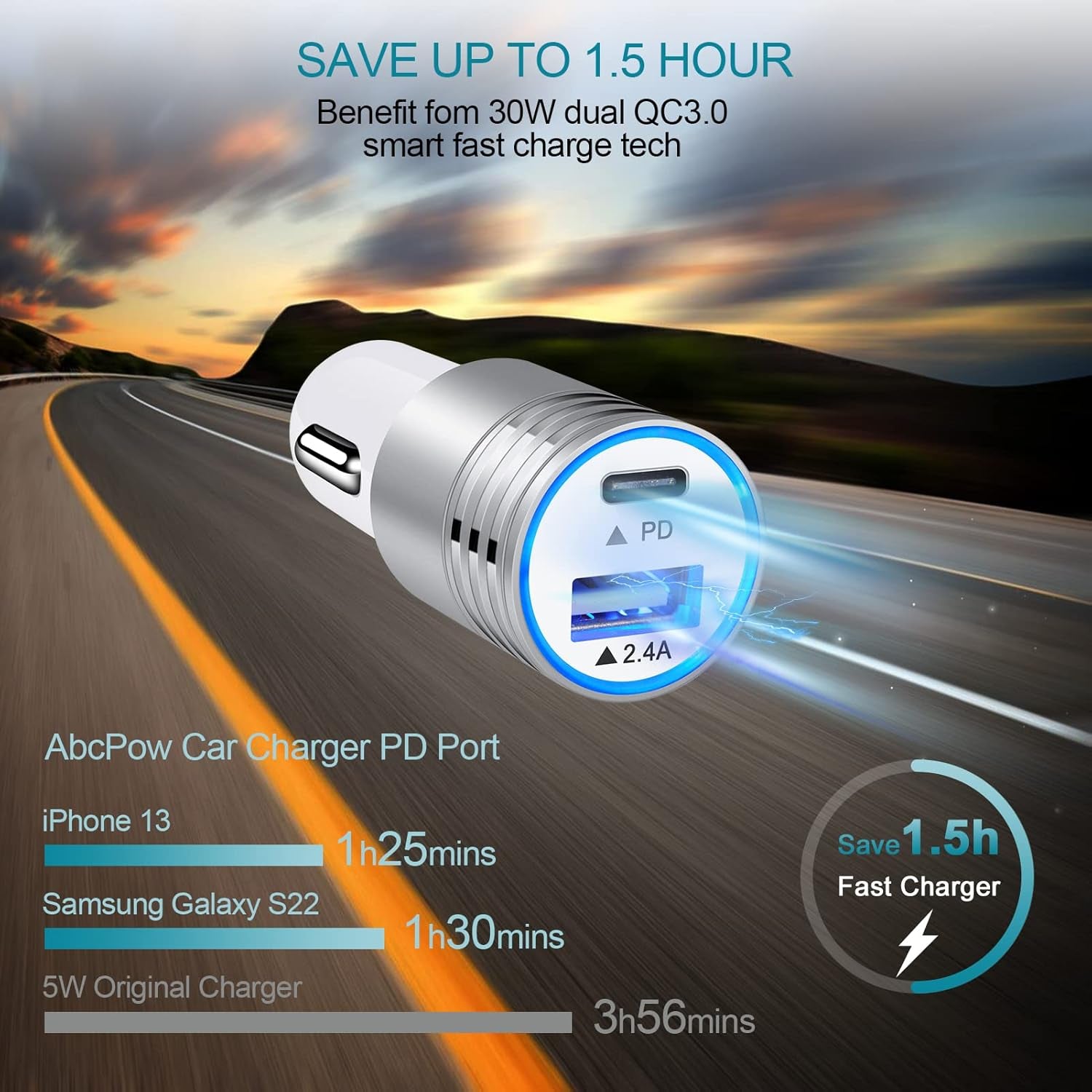 USB C Car Charger Fast Charging C Cord for Samsung Galaxy A16 5G S24 S23 A15 A14 A25 S22 S21 Ultra/S21+/S20 Fe/Note 20 S10E S9 A71 A72 A52 A32,Iphone 16 Pro Max 15 Plus,30W Phone Automobile Adapter