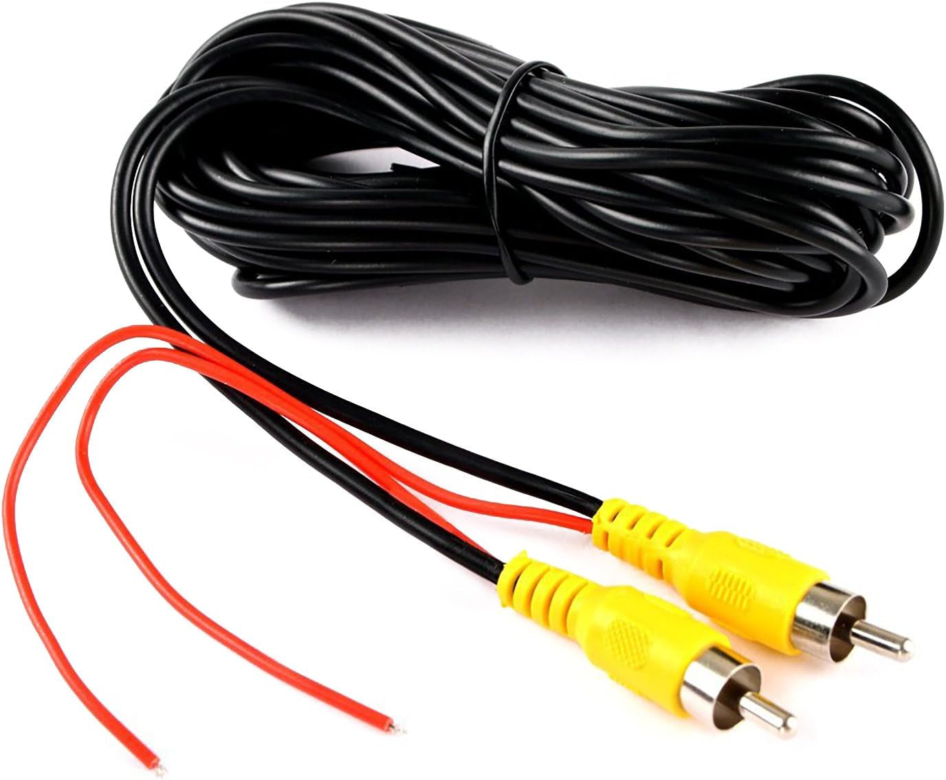 Backup Camera RCA Video Cable,Car Reverse Rear View Parking Camera Video Cable with DC Power Cable & RCA Connector, DC Power Adapter, Cable Clip (33FT/10 Meters)
